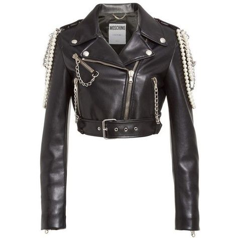 Punk Leather Jacket, Cropped Faux Leather Jacket, Moschino Jacket, Faux Leather Motorcycle Jacket, Drape Jacket, Beaded Jacket, Faux Leather Biker Jacket, Embellished Jacket, Vegan Leather Jacket