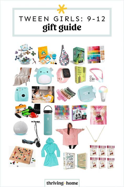 These gifts for tween girls (ages 9-12) are curated BY tweens. From games to accessories and more, you'll find a range of fresh ideas. Birthday Presents For Teens, Bday Gifts For Him, Thirteenth Birthday, Birthday Presents For Girls, Girls Gift Guide, Non Toy Gifts, Birthday Gifts For Teens