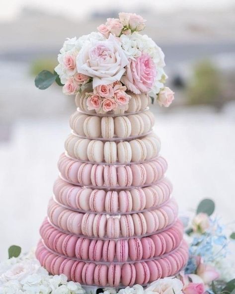 Ombre Macaron Tower, Macaroon Wedding Cakes, Vision Ideas, Macaroon Tower, Macaron Tower, Macaron Cake, Wedding Cake Alternatives, Macaron Cookies, Fall Wedding Cakes