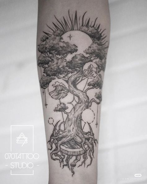 Tree Of Life Hip Tattoo, Tree Of Like Back Tattoo, Tree Of Life Spine Tattoo, Tree Of Knowledge Tattoo, Tree Tattoo Women, Norse Tree Of Life Tattoo, Tree Forearm Tattoo, Tree Of Life Tattoo Men, Yggdrasil Tattoo