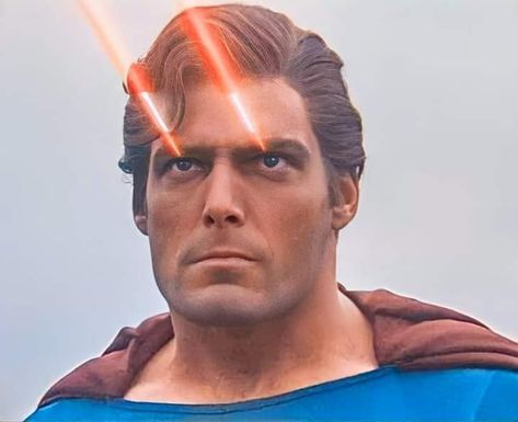 Superman shooting laser beams from his eyes. Superman Smiling, Superman Laser Eyes, Superman Man Of Tomorrow, His Eyes, Superman, Beams