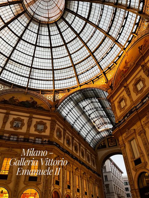 Galleria Vittorio Emanuele II is a gorgeous shopping center right next to the Duomo. 
Must see if in Milan. 

Check out my Italy board for travel, fashion, and food ideas and inspo for your next European adventure <3 Milan Duomo Rooftop, Duomo Cathedral Milan, Milan Cathedral Interior, Milan Galleria Vittorio Emanuele, Piazza Del Duomo Milano, Milan Italy, Shopping Center, Milan, Italy