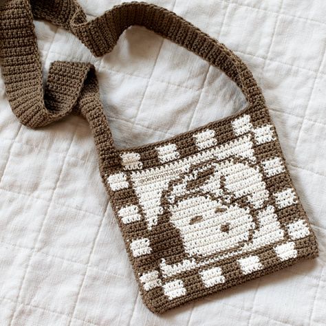 Knit - Baby Snoopy — destiny makes Crochet Snoopy, Make A Bag, Baby Snoopy, Square Patterns, A Bag, Granny Square, Baby Knitting, Destiny, Snoopy