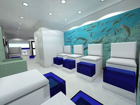 Fish-spa in Paphos Cyprus by 4CONCEPT ltd , via Behance Clubhouse Lounge, Fish Pedicure, Fish Spa, Mobile Shop Design, Paphos Cyprus, Design Proposal, Spa Ideas, Lounge Bar, Spa Design