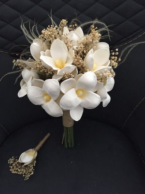 Magnolia Bridal Bouquet, Bouquet Wedding White, Boho Flower Bouquet, Bridal Bouquet Rustic, Magnolia Bouquet, Bridal Bouquet White, Flowers Bride, Bride Flower, The Exit