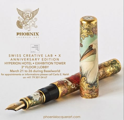 Fancy Fountain Pen, Fountain Pen Ink Bottles, Expensive Pens, Fancy Pens, Unique Pens, Luxury Pens, Pen Collection, Pola Sulam, Beautiful Pen