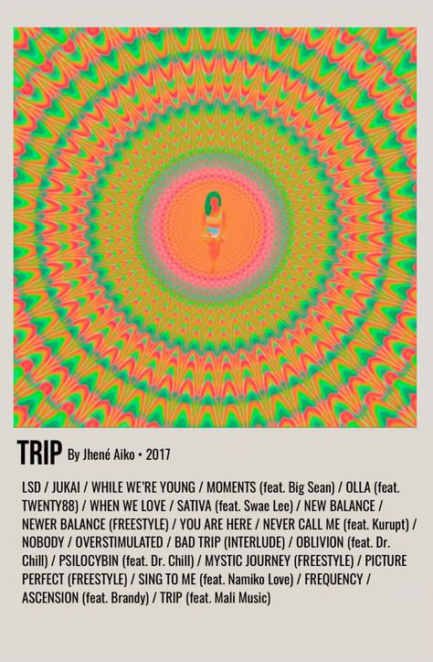 minimal polaroid album poster for trip by jhene aiko Jhene Aiko Album, Trip Poster, Album Pictures, Albums Covers, Aesthetic Covers, Minimal Posters, Album Wall, Paint Bedroom, Music Cover Photos