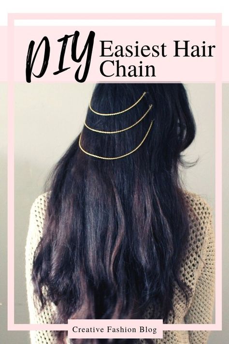 Diy Hair Chain, Versace Tattoo, Diy Hair Jewelry, Vikings Hair, Hair Chain Jewelry, Hair Chain Wedding, Bridal Hair Chain, Chain Headband, Chain Headpiece