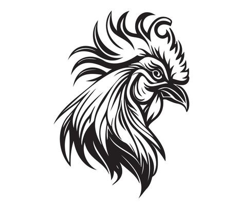 Chicken cock Rooster, Chickens roosters, Farm Animal illustration Game Rooster Tattoo, Funny Rooster Drawing, Chicken Clipart Black And White, Rooster Graffiti, Rooster Vector Illustration, Tree Saw, Wedding People, Chickens And Roosters, Heart Tree