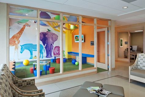 Healthcare Interior Design Competition | Advocate Condell Medical Center, West Tower Expansion-Libertyville, IL Interior Design Competition, Kindergarten Interior, Healthcare Interior Design, Daycare Design, Medical Office Design, Kids Interior Design, Kindergarten Design, Children Hospital, Hospital Interior