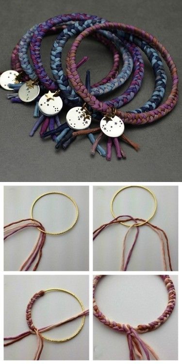 Embroidery Floss Bracelets, Fabric Bangles, Wrap Bracelet Tutorial, Floss Bracelets, Silk Wrap Bracelets, Wrap Bangles, Embroidery Bracelets, Fabric Bracelets, Thick Yarn