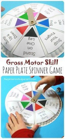 Free Printable Template for this Spin, Roll & Count Gross Motor Skill Game - paper plate spinner game for toddlers and preschoolers - arts, crafts & activities for kids #artsandcraftsfortoddlers, Binder School, Activity Binder, Spinner Games, Ashtanga Vinyasa Yoga, Art And Craft Ideas, Gross Motor Activities, Skill Games, Movement Activities, Motor Skills Activities