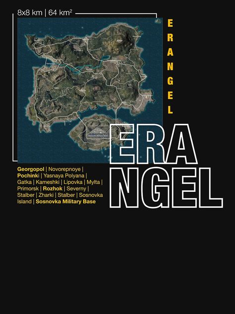 "Erangel Map" T-shirt by Dzulhan | Redbubble Pubg Erangel Map Wallpaper Hd, Map Pubg Hd, Erangel Map, Map Pubg, Color Wallpaper Iphone, Tshirt Printing, Color Wallpaper, Map Wallpaper, Colorful Wallpaper