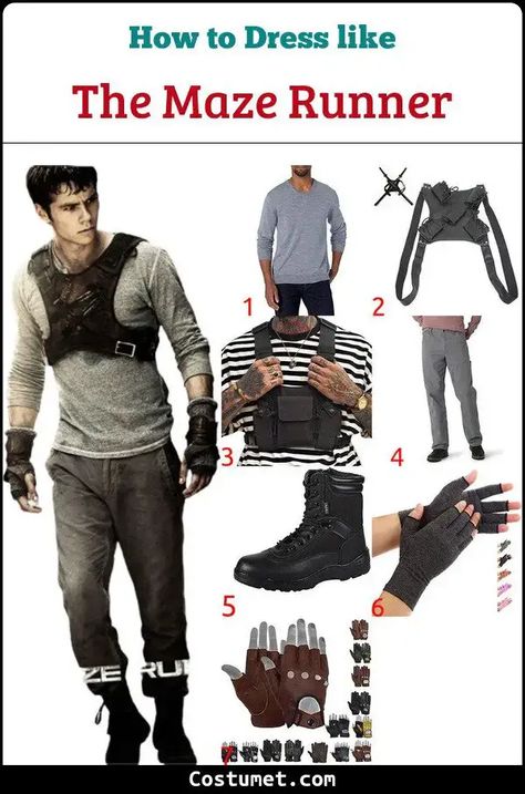 Maze Runner Outfits Men, Maze Runner Halloween Costume, Maze Runner Cosplay, Mens Halloween Costumes 2023, Maze Runner Costume, Simon Costume, Maze Runner Outfits, Thomas Costume, Diy Costumes Men