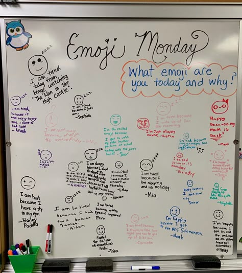 Wordy Wednesday Ideas, Check In Questions For Students, Whiteboard Questions Monday, White Board Morning Message, Whiteboard Days Of The Week, Sel Morning Meeting Questions, Sel Check In Questions, White Board Question Of The Day, Question Of The Day High School