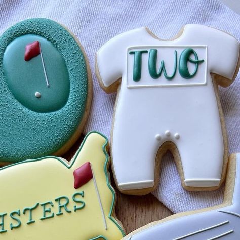 harper + honey bakery on Instagram: "in honor of the Masters starting this week✨ • • • #golfcookies #masterscookies #masters2024 #golfbirthday #birthdaycookies #pittsburghcookies #meadvillecookies #eriecookies" Golf Cookies, Golf Birthday, The Masters, Birthday Cookies, Cookie Decorating, 1st Birthday, Honey, Golf, Birthday