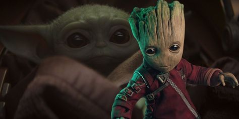 James Gunn, director of Marvel's Guardians of the Galaxy films, celebrates Star Wars Day with a fun mashup video featuring Grogu and Baby Groot. Groot Wallpaper, Cute Movies, Marvel Cute, Groot Guardians Of The Galaxy, Groot Guardians, Star Wars Day, Baby Groot, Guardians Of The Galaxy, The Galaxy