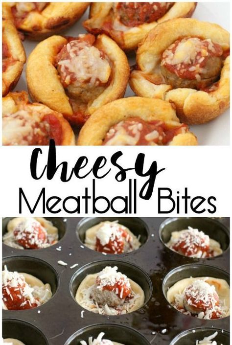 Crescent Roll Ideas, Crescent Rolls Recipes, Crescent Roll Recipes Appetizers, Meatball Bites, Pillsbury Crescent Roll Recipes, Crescent Roll Appetizers, Pillsbury Crescent Rolls, Crescent Roll Dessert, Cheesy Meatballs