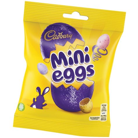 Cadbury Mini Eggs Mini Eggs Aesthetic, Mini Eggs Packet, Cadbury Mini Eggs Recipes, Mini Egg Recipes, Cadbury Mini Egg Recipes, Cookies With Cadbury Mini Eggs, Cadbury Mini Egg Brownies, British Snacks, Cadbury Chocolate Bars