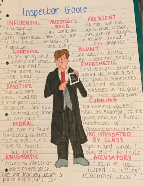 Christmas Carol Notes Gcse, Inspector Calls Analysis, Aic Revision, Inspector Goole, Drama Notes, An Inspector Calls Quotes, Gcse Drama, Revision Ideas, An Inspector Calls Revision