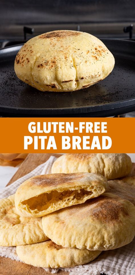 Gluten Free Flatbread Recipe, Gluten Free Bread Recipes, Gluten Free Pita Bread, Gluten Free Side Dish, Gluten Free Side, Gluten Free Pita, Gluten Free Flatbread, Bread Gluten Free, Pita Bread Recipe