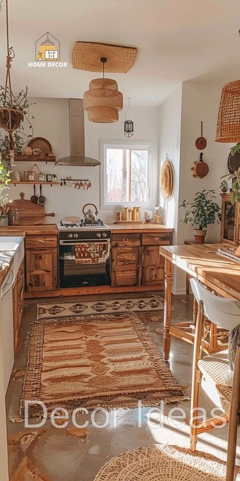 wabi sabi kitchen, modern kitchen, japandi kitchen, boho kitchen ideas, boho kitchen table, modern boho kitchen, boho farmhouse kitchen, boho style kitchen, boho kitchen decor, boho kitchen rug, boho kitchen runner, boho kitchen runner rug, boho style, boho decor, boho home decor, boho chic style, boho interior, boho inspiration, boho wall art, boho style decor, boho wallpaper, boho furniture, boho aesthetic, boho chic design, boho painting, boho home ideas, boho style home, boho home decoration Cozy Boho Home Inspiration, Neutral Boho Kitchen, Kitchen Boho Style, Boho Home Ideas, Boho Kitchen Table, Boho Kitchen Curtains, Desert Kitchen, Kitchen 2025, Boho Farmhouse Kitchen