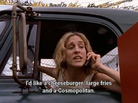 Carrie Bradshaw Quotes, City Quotes, Large Fries, Poses Photography, Film Quotes, Tv Quotes, Sarah Jessica Parker, Carrie Bradshaw, Life Humor