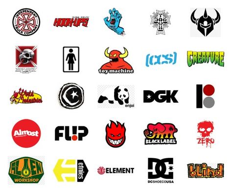 Skateboard Logos are cool looking. They make great stickers and clothes. Enjoi Skateboards Wallpaper, Skateboard Company Logo, Skate Stickers Skateboards, Skateboard Brands Logo, Skate Board Stickers, Skate Logo Design, Skate Brand Logo, Skater Stickers, Deli Logo