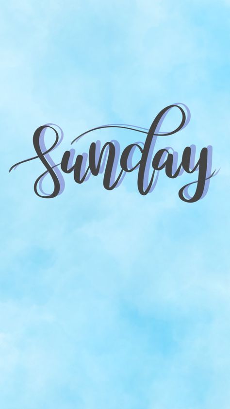 Sunday Handlettering, Sunday Calligraphy, Sunday Lettering, Week Lettering, Watercolour Quotes, Blue Sunday, Days And Months, Lettering Calligraphy, I Feel Free