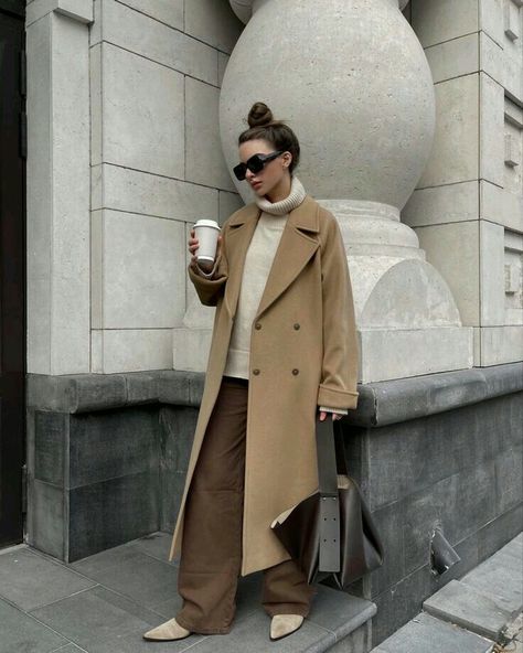 Camel Coat Outfit Winter Style, Korean Winter Fashion Outfits, Camel Coat Outfit, Cold Fashion, Korean Fashion Winter, London Outfit, Paris Outfits, Camel Coat, Modest Fashion Outfits