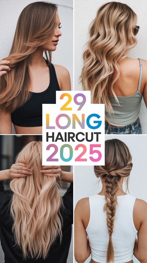 Long Haircut 2025: 29 Trendy Ideas - Fall Update 2024 Long Hair Bangs Side Part, Easy To Style Long Haircuts, Low Maintenance Haircut Long Wavy Hair, Easy Long Haircuts, Layered Cut With Curtain Bangs, Ideas For Fine Hair, Soft Curtain Bangs, Long Length Haircuts, Long Haircuts With Bangs