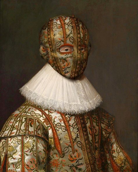 Volker Hermes, Mask Painting, Old Portraits, Historical Painting, Art Parody, Art Academy, Saint Martin, Old Master, Photographic Art