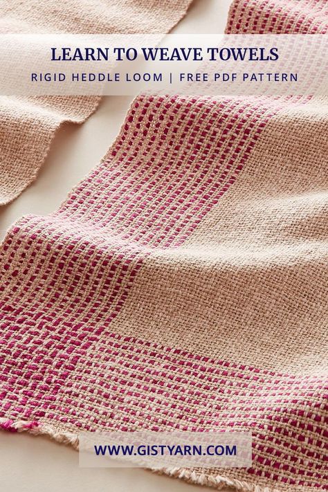 Weaving Patterns Napkins, Beginner Rigid Heddle Loom Projects, Towel Weaving Free Pattern, Rigid Heddle Weaving Patterns Towels, Knitted Napkins, Weaving Linen, Weaving Towels, Rigid Heddle Weaving Projects, Weaving Patterns Loom