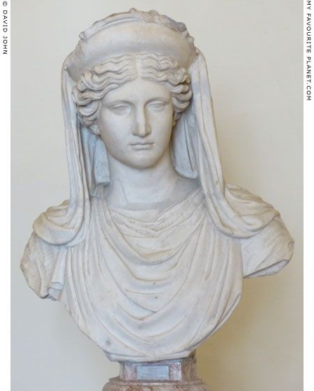 Marble bust of Demeter wearing a diadem and veil, Palazzo Altemps, Rome at My Favourite Planet Sacred Geometric Pattern, Goddess Of The Underworld, Roman Gods, Roman Sculpture, Greek Mythology Art, Ancient Sculpture, Ancient Origins, Roman Mythology, Mythology Art