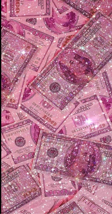 Fashion Brand Wallpaper, Pink Money Wallpaper Aesthetic, Pink Dollar Wallpaper, Pink Aesthetic Money Wallpaper, Money Aesthetic Pink Glitter, Pink Diamond Wallpaper Backgrounds, Brand Wallpaper, Money Background, Pink Things