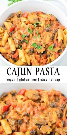 Cajun Pasta Recipes, Oreo Desserts, Resep Pasta, Cajun Pasta, Makanan Diet, Tasty Vegetarian Recipes, Pudding Desserts, Meatless Meals, Vegan Dinner Recipes