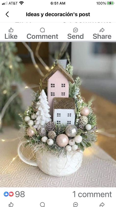 Coffee Cup Crafts, Christmas Tree Decorating Ideas, Diy Wood Furniture, Tree Decorating Ideas, Teacup Crafts, Christmas World, Front Porch Christmas Decor Ideas, Porch Christmas Decor Ideas, Porch Christmas Decor