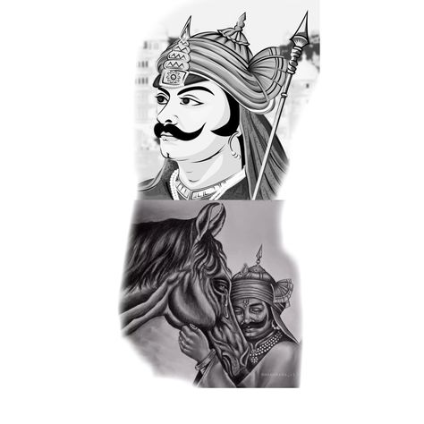 Maharana Pratap Tattoo, Shivaji Maharaj Tattoo, Maharana Pratap, Colour Tattoo, Tattoo Techniques, Full Sleeve Tattoo Design, Shiva Tattoo, Shivaji Maharaj, Joker Wallpapers