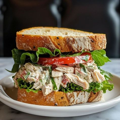 Discover how to make your own Panera chicken salad sandwich at home! Fresh ingredients, easy steps, and a taste of cafe comfort in every bite Panera Chicken Salad, Chicken Salad Panera, Chicken Salad Recipe With Almonds, Panera Salad, Almond Chicken Salad, Summer Corn Chowder, Panera Recipes, Salad With Grapes, Chicken Salad With Grapes