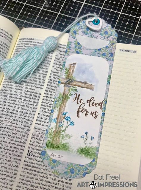 Christian Book Marks Diy, Friendship Tree, Ways To Be Creative, Happy Watercolor, Cross Bookmark, Embossing Pen, Jesus Cartoon, Handmade Bookmarks Diy, Art Impressions Cards