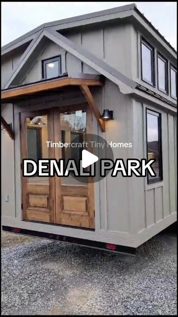 Timbercraft Tiny Homes on Instagram: "Take a tour of our Denali Park model!   One thing we’re so proud of is the detail that goes into every home. Could the Denali Park be your new home?" Luxury Park Model Homes, Tiny House 400 Sq Ft, Tiny Home Community Layout, Park Model Homes Interiors, Prefab Homes Canada, Farmhouse Tiny House, Tiny Home Designs, Luxury Tiny House, Tiny House Tour