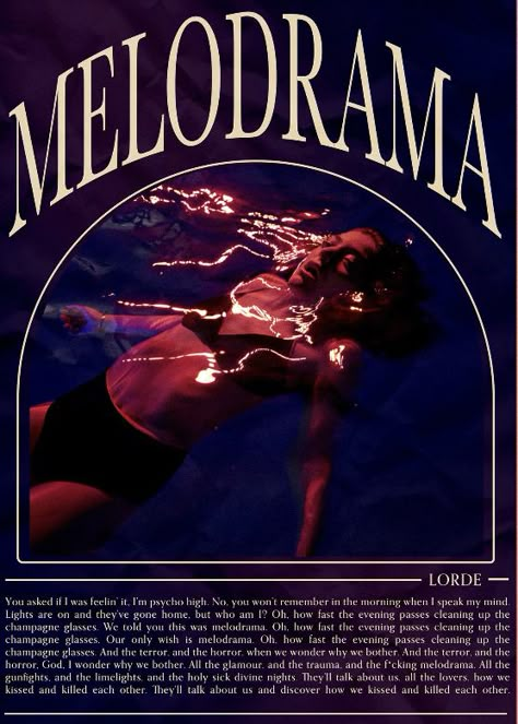 Melodrama Poster, Arctic Monkeys Posters, Woodstock Poster, Lorde Melodrama, College Dorm Posters, Apartment Prints, Room Decor Posters, Collage Posters, Big Poster