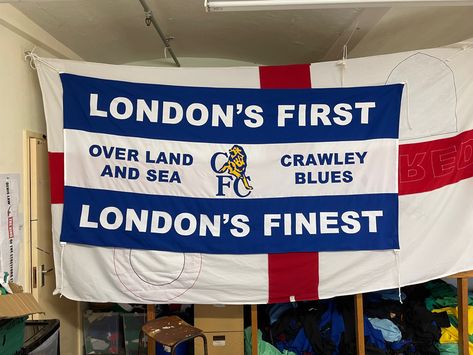 Hand made Chelsea flag by Barmy Flags Chelsea Flag, Hooligans Football, Football Banners, Chelsea Fc Wallpaper, Millwall Fc, Casual Football, Random Vibes, Football Flag, Mini Flag