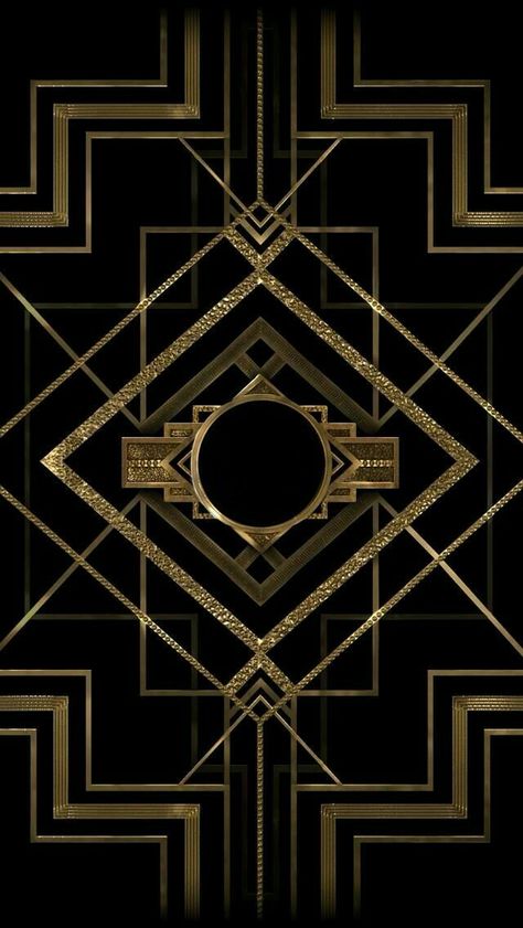 Art deco old Hollywood pattern. Black and gold Black And Gold Art Deco, Black And Gold Art, Monogram Maker, Art Deco Elements, Deco Wallpaper, Art Deco Inspiration, Motif Art Deco, The Great, Corporate Identity Design