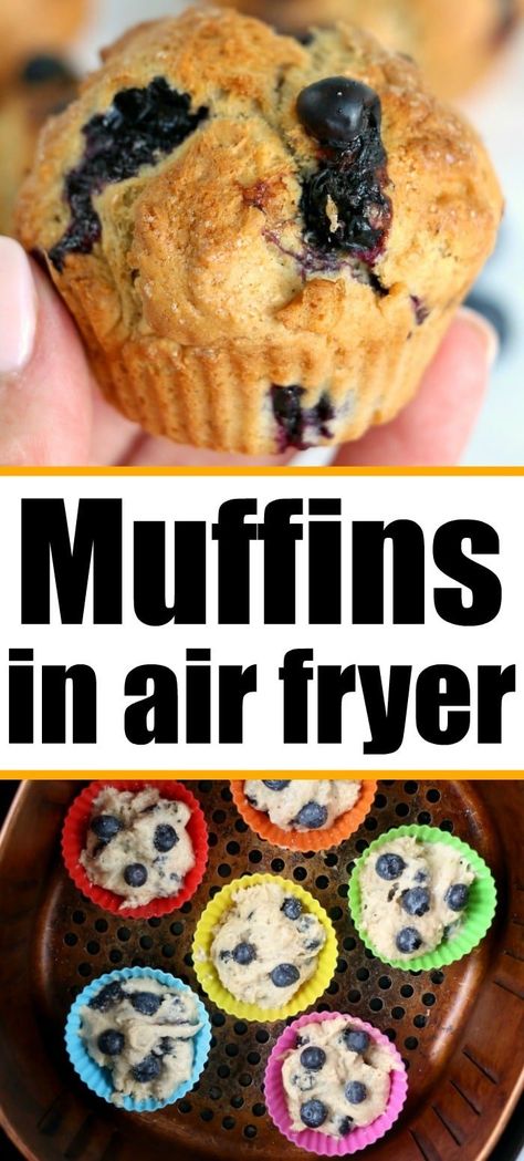 Muffins In Air Fryer, Air Fryer Muffins, Homemade Blueberry Muffin Recipe, Pumpkin Zucchini Muffins, Banana Bread Muffins Easy, Great Breakfast Ideas, Homemade Blueberry Muffins, Cheesecake Oreo, Cheesecake Mini