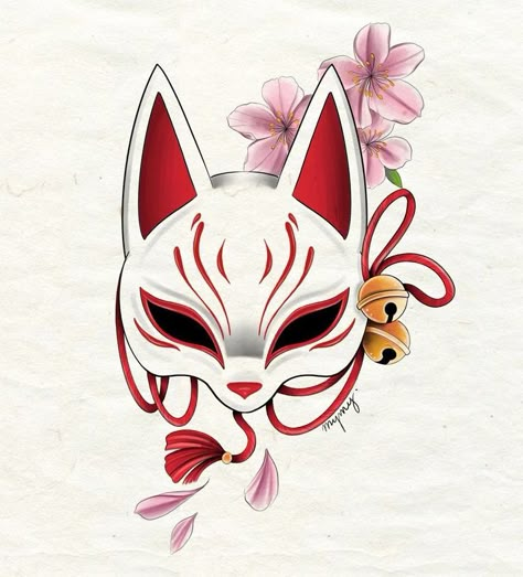 Fox Party, Kitsune Mask, Be At Peace, Mask Drawing, Japanese Mask, Nine Tailed Fox, Mask Tattoo, Fox Tattoo, Japan Tattoo