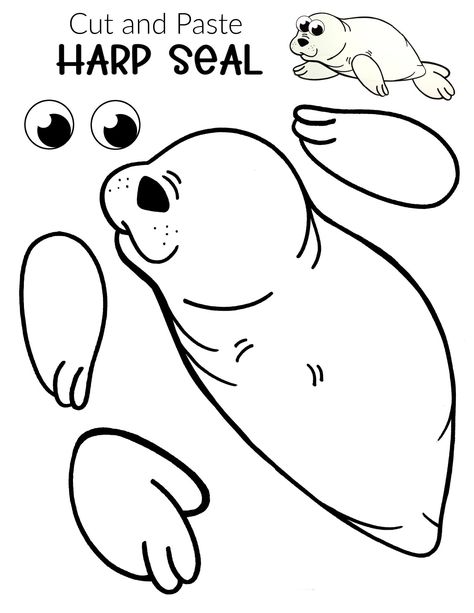 Looking for a step-by-step harp seal craft? Use the free printable seal template and either cut and paste or turn this arctic animal harp seal into a fun coloring activity! #harpseal #arcticanimal #arcticanimalcrafts #SimpleMomProject Seal Crafts For Kids, Flower Hacks, Arctic Animals Preschool, Arctic Animals Crafts, Ocean Craft, Animals Crafts, Seal Craft, Free Printable Crafts, Harp Seal