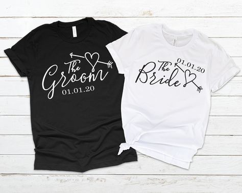 Excited to share the latest addition to my #etsy shop: Bride and Groom t-shirts, bride and groom shirts, honeymoon, white and black wedding, newlywed photo op tshirts https://etsy.me/2SkBnkD #clothing #shirt #black #wedding #white #athletic #shortsleeve #crew #wedding Bride And Groom T Shirts, Bride And Groom Shirts Ideas, Groom Tshirt Ideas, Wedding T Shirt Ideas, Bride Tshirt Ideas, Bride And Groom Tshirt, Bride And Groom Tshirts, Bride And Groom Shirts, Married Couple Shirts