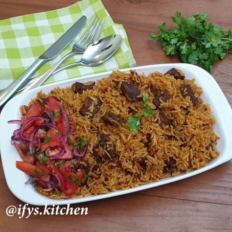 Beef Pilau Recipe, African Recipes Nigerian Food, African Dishes, Kitchen Queen, African Cooking, Jollof Rice, African Recipes, Tasty Recipes Videos, Nigerian Food