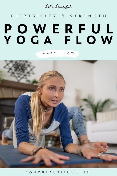 Boho Beautiful Yoga, Yoga Posses, Power Yoga Workout, Yoga Sequence For Beginners, Flexibility Yoga, Strength Yoga, Building Strength, Yoga Tutorial, Boho Beautiful